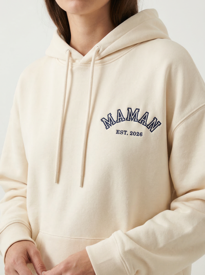Hoodie Brodé — L'Annonce  — Maman Mini