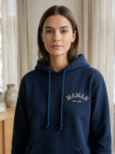 Hoodie Brodé — L'Annonce  — Maman Mini